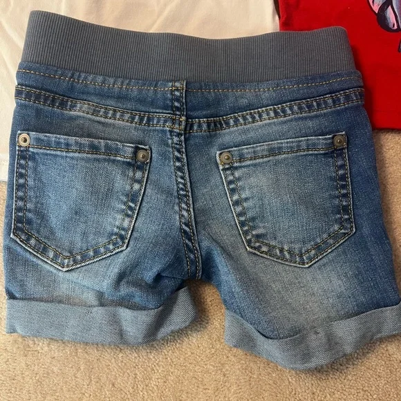 Girls Tshirt, Tank Top and Jean Shorts Size 4T - Picture 3 of 6